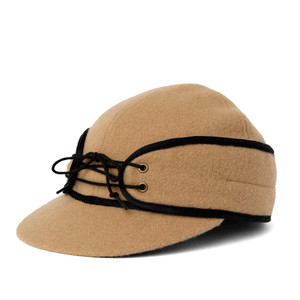 Crown Cap Classic Wool Blend Camel Railroad Hat